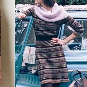 Anthropologie Sparrow Fair Isle Clara Sweater Dress